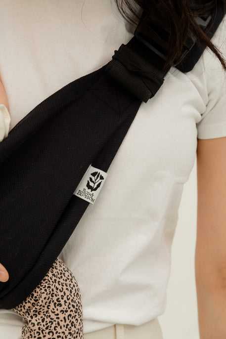 aperçu du tissu du porte-bébé de hanche Swing en noir